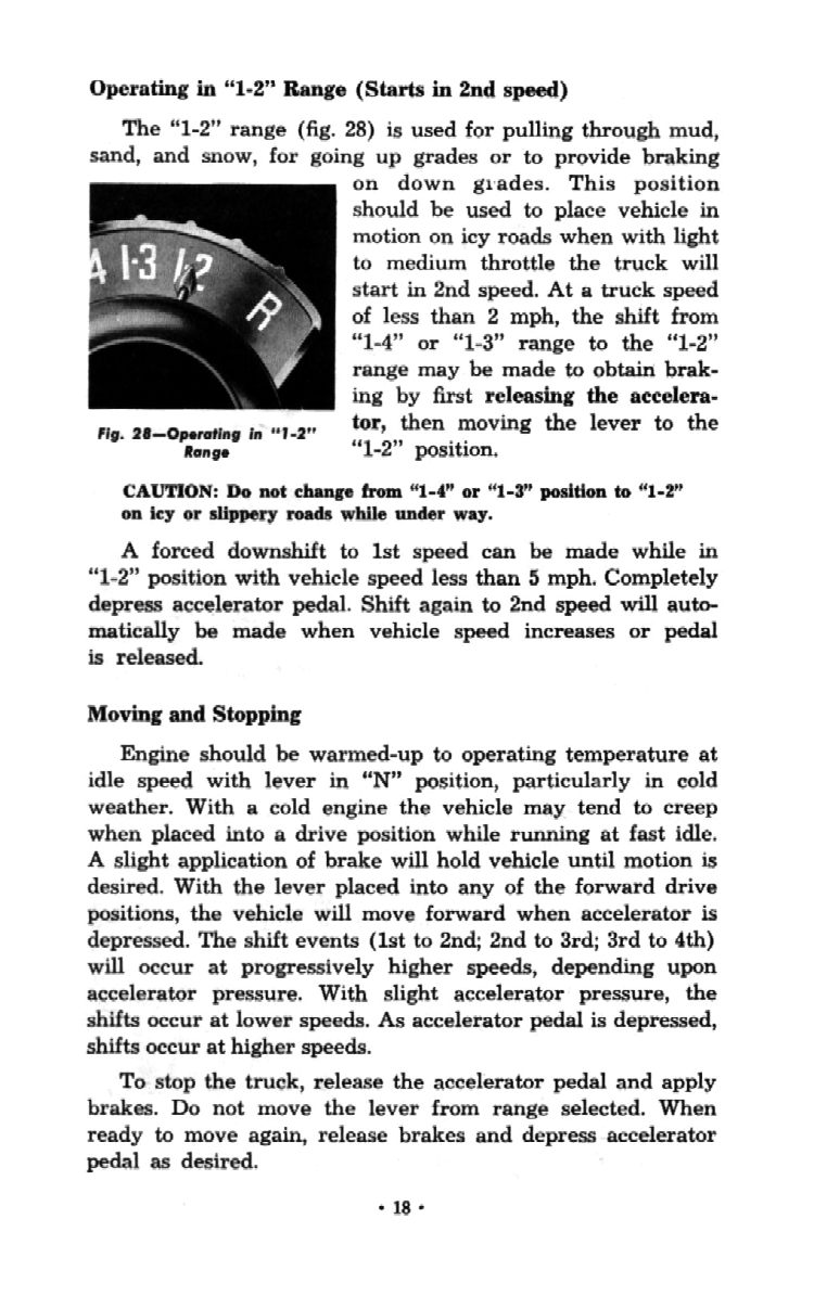 1954 Chevrolet Trucks Operators Manual Page 14